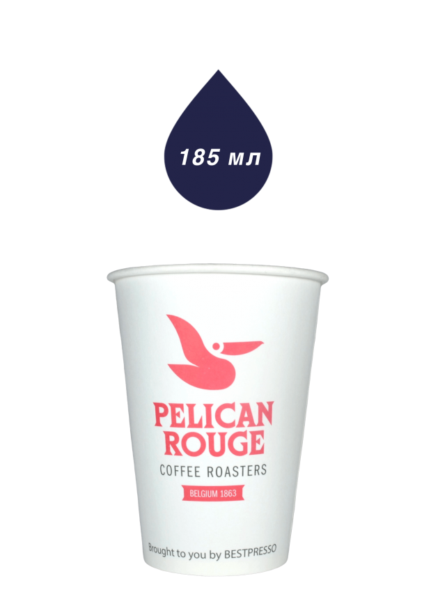 СТАКАНЫ 185 мл.  ДЛЯ ВЕНДИНГА PELICAN ROUGE